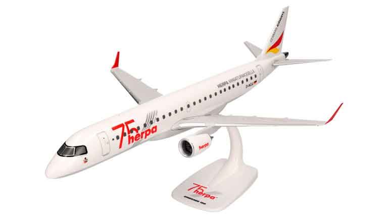 HERPA 614368 — Самолёт Embraer® E190 «Herpa 75 Years», 1:100